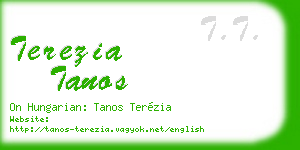 terezia tanos business card